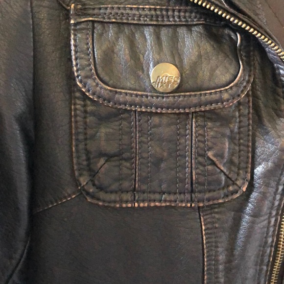 Miss Sixty Dark Brown Leather Jacket - Picture 4 of 6